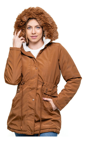 Jaqueta Parka Dupla Face Feminina Tamanhos Plus Size P/neve