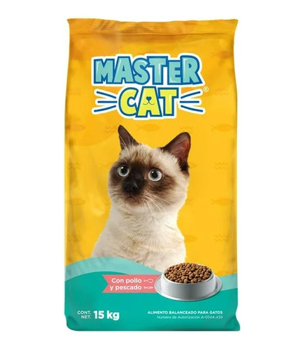 Alimento Master Cat Croquetas Para Gato 15 Kg Pollo/pescado