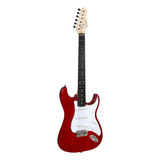 Guitarra Elétrica Strato Giannini Vermelha Escudo Branco