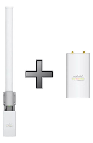 Antena Wifi 2 Ghz 360° Mimo 2x2 13 Dbi +  Rocket M2 150 Mbps