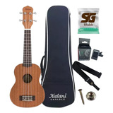 Ukulele Kalani Acústico Soprano Kal 230 Snm Tribes Tabaco 