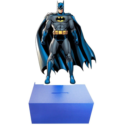 Batman 10 Alcancía Centro De Mesa O Recuerdo Azul | Meses sin interés