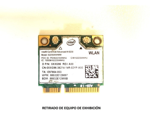 Tarjeta Wi Fi Dell Xps L502x 62230anhmw Intel Seminueva