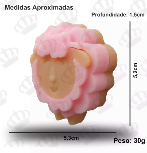 Molde De Silicone Ovelha Encaixe Lembrancinha 3cav. Ib-257