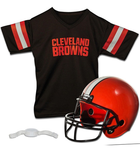 Uniforme Casco Y Jersey Nfl Cleveland Browns Para Niños