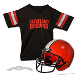 Uniforme Casco Y Jersey Nfl Cleveland Browns Para Niños