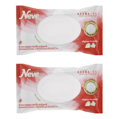 Kit 2 Toalhas Úmidas Mais Conforto Mais Limpo Em Pacote 48un