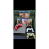 Playstation 4 Ps4 Historia 1tb Con 5 Juegos, 4 Controles. 