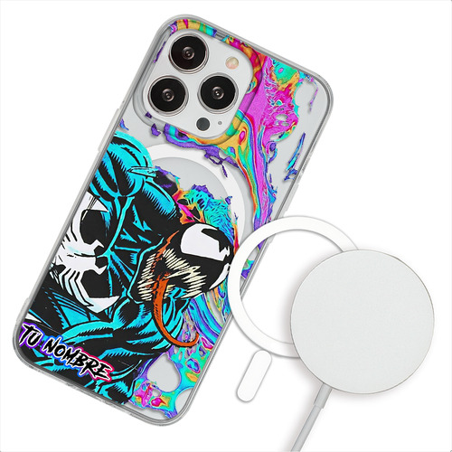 Funda Para iPhone Magsafe Venom Spiderman Nombre