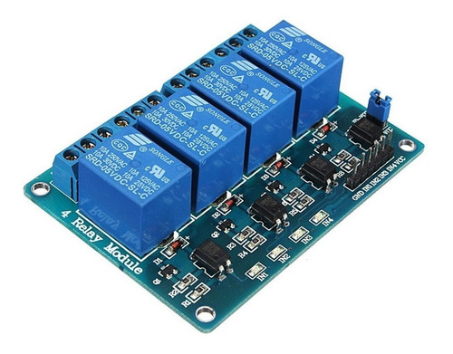 Relevador Relay 4 Canales 5v Arduino Raspberry Pic Avr Rele