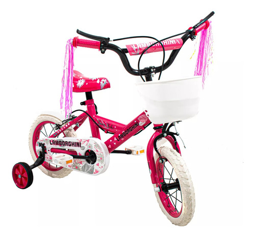 Bicicleta Infantil Nena Rodado 12 Con Rueditas Baby Shopping