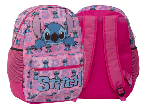 Mochila Infantil Menina Stitch Passeio Alça Costas Reforçada