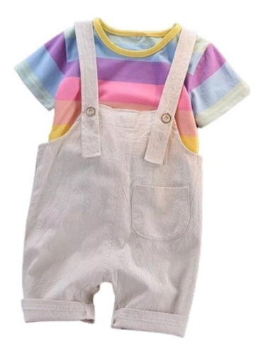 Conjunto De Ropa Jardinera Verano Para Bebes Niños Niñas