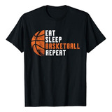 Camiseta Basketball Repeat, Playera Deporte Pasión