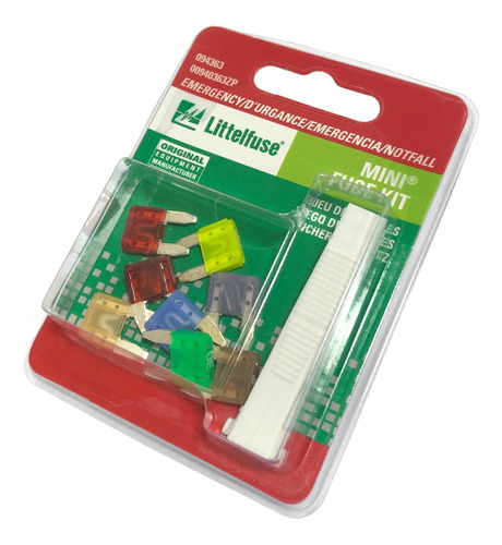 Kit 8 Fusibles Mini Automotriz + Herramienta Quita Fusible