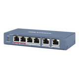 Hikvision Switch 3 Puertos Poe+ 100 Mbps + 1 Puerto 100 Mbps Hi-poe Larga Distancia Poe De Hasta 250 Metros Modelo Ds-3e0106hp-e