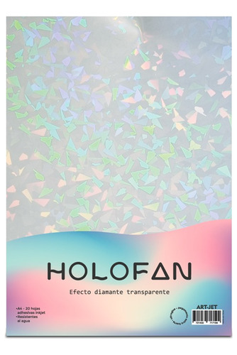 Holofan Art-jet Adhesivo Diamante Transparente A4 20 Hojas