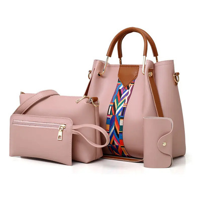 Set 4 Bolsas Mujer Moda Cartera Crossbody Tote Hobo Hombro Color Rosa Claro Abeleza Ap-2 | MercadoLibre