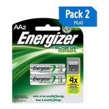 Pilas Recargables Energizer Tamaño Aa 2 Unidades