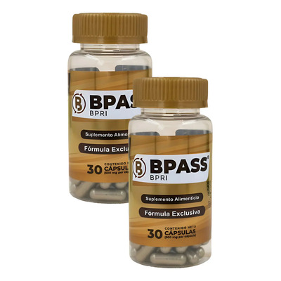 Bypass Bpri Dorado 2 Piezas 30 Capsulas Inhibidor Apetito Sabor Sin Sabor | Meses sin interés