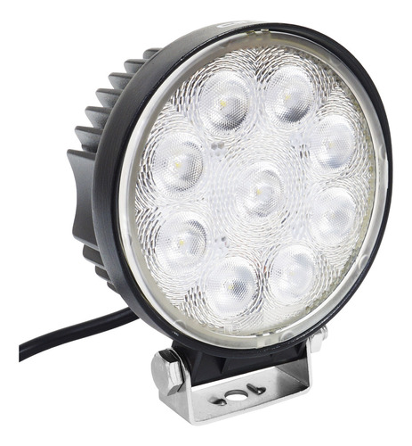 Farol Milha Led Universal 12v 24v 27w Redondo Jeep Troller