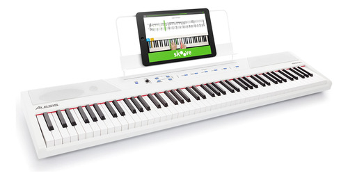 Alesis Piano Eléctrico Blanco Con 88 Teclas Semi-contrapesad