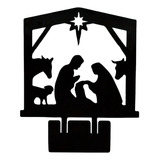 Set De Figuras Navideñas Con Silueta De Escena De Natividad