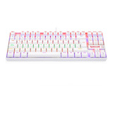 Teclado Gamer Redragon Kumara K552 Rainbow Blanco Red Sp F