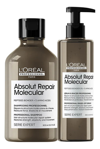 Kit Loreal Absolut Repair Molecular Shampoo + Sérum