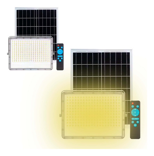 Reflector Panel Solar 100w Recargable Potente Luz Calida Led