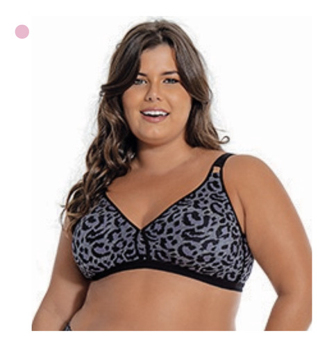 Soutien Sutiã Demillus Plus Size Esportivo Reforçado Estampa