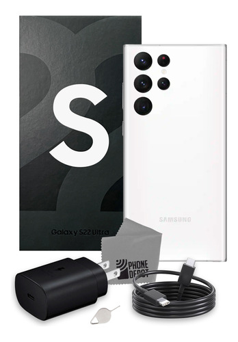 Samsung Galaxy S22 Ultra 256 Gb Blanco Con Caja Original + Protector 
