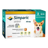 Antipulgas Para Cães Simparic 40mg De 10-20kg 3 Comprimidos