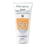 Protetor Solar Facial Avon Renew Fps50 Média Clara Matte 40g