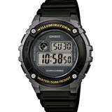 Relógio De Pulso Casio Masculino Standard Digital W216h1bvdf Cor Da Correia Preto Cor Do Bisel Preto