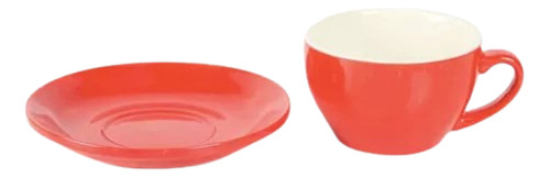 Taza Te 160 Ml C/ Plato 14cm Rojo 0mro Barista Volf X 6