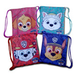 10 Morralitos Personalizados Paw Patrol 20 X 25 Cm.