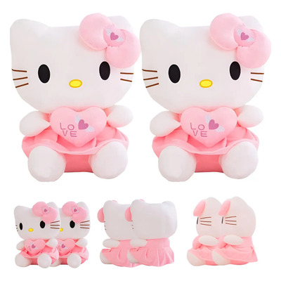 2pc Peluche Cariñoso Hello Kitty Con Corazón Kawaii Para30cm | MercadoLibre