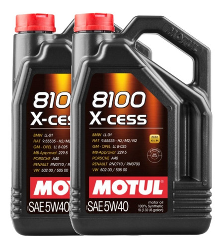 Aceite Motor Auto Motul 8100 5w40 Xcess 100% Sintétic 10l