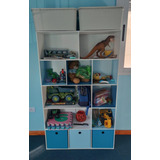 Mueble Organizador Biblioteca Guardajuguetes Cubos 