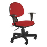 Cadeira Escritório Executiva Ergonômica Braços Nr17 Vermelho
