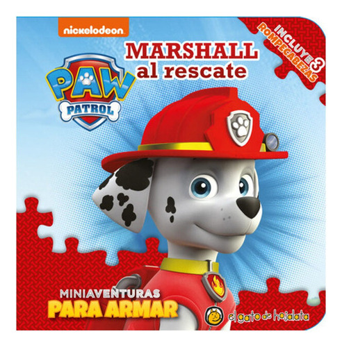 Libro Paw Patrol Marshall Al Rescate 3 Rompecabezas Guadal