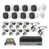 Kit Video Vigilancia 8 Cámaras 1080p Dahua 2tb Baluns Dvr 16