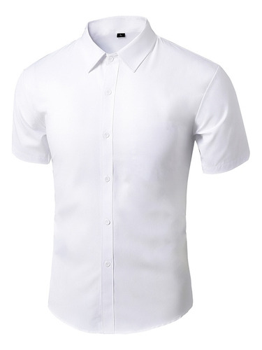 Camisa Blanca Para Hombre, Manga Larga, No Necesita Planchad