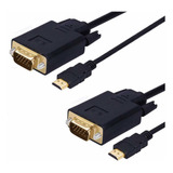 Hdmi A Vga, Paquete De 2 Cables Hdmi A Vga Macho A Mach...