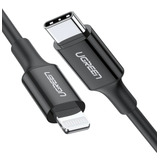 Cable Carga Rapida M/m Usb-c A Lightning 1m Negro Ugreen