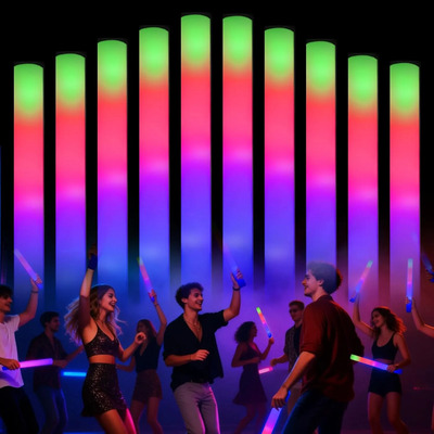 10 Pzas Barra De Luz Led Aplaudidor Espuma Fiestas