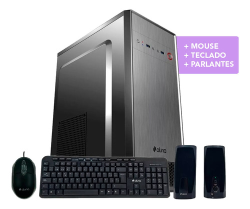 Kit Gabinete Pc + Fuente 500w + Teclado Mouse Y Parlante