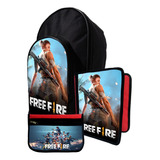 Kit Mochila+ Carpeta+ Cartu De Freefire #189