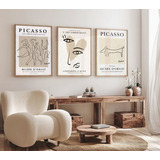 Set Cuadro Decorativo X3 Picasso I. Quaddros